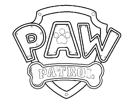 Kolorowanka napis Paw Patrol